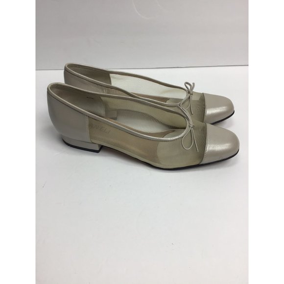 Vaneli- Champagne Colored Mesh Ballet Flats, size 8.5 - Picture 3 of 6